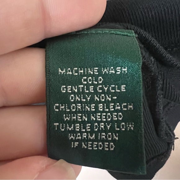 Ralph Lauren LRL Classic Black Shirt Top Minimalist Logo Sz XL Cotton Casual Rib - Picture 10 of 11